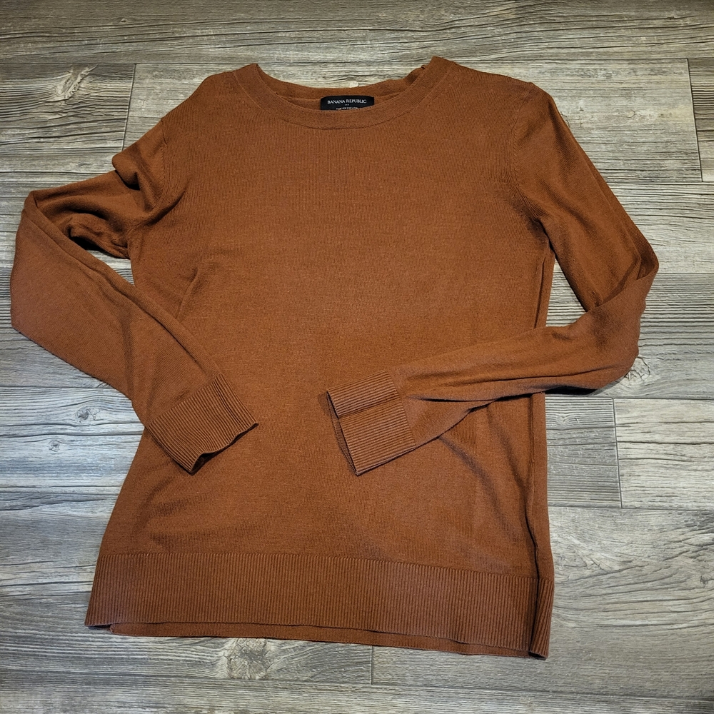 BANANA REPUBLIC | Women's Burnt Orange/ Brown Crew Neck Sweater
